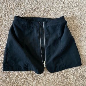 Black zip up skirt
